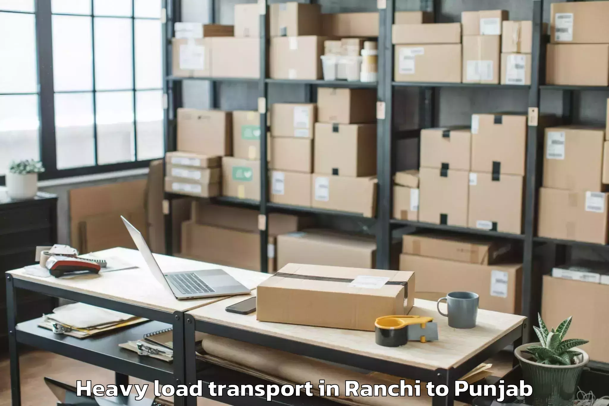 Easy Ranchi to Ludhiana East Heavy Load Transport Booking